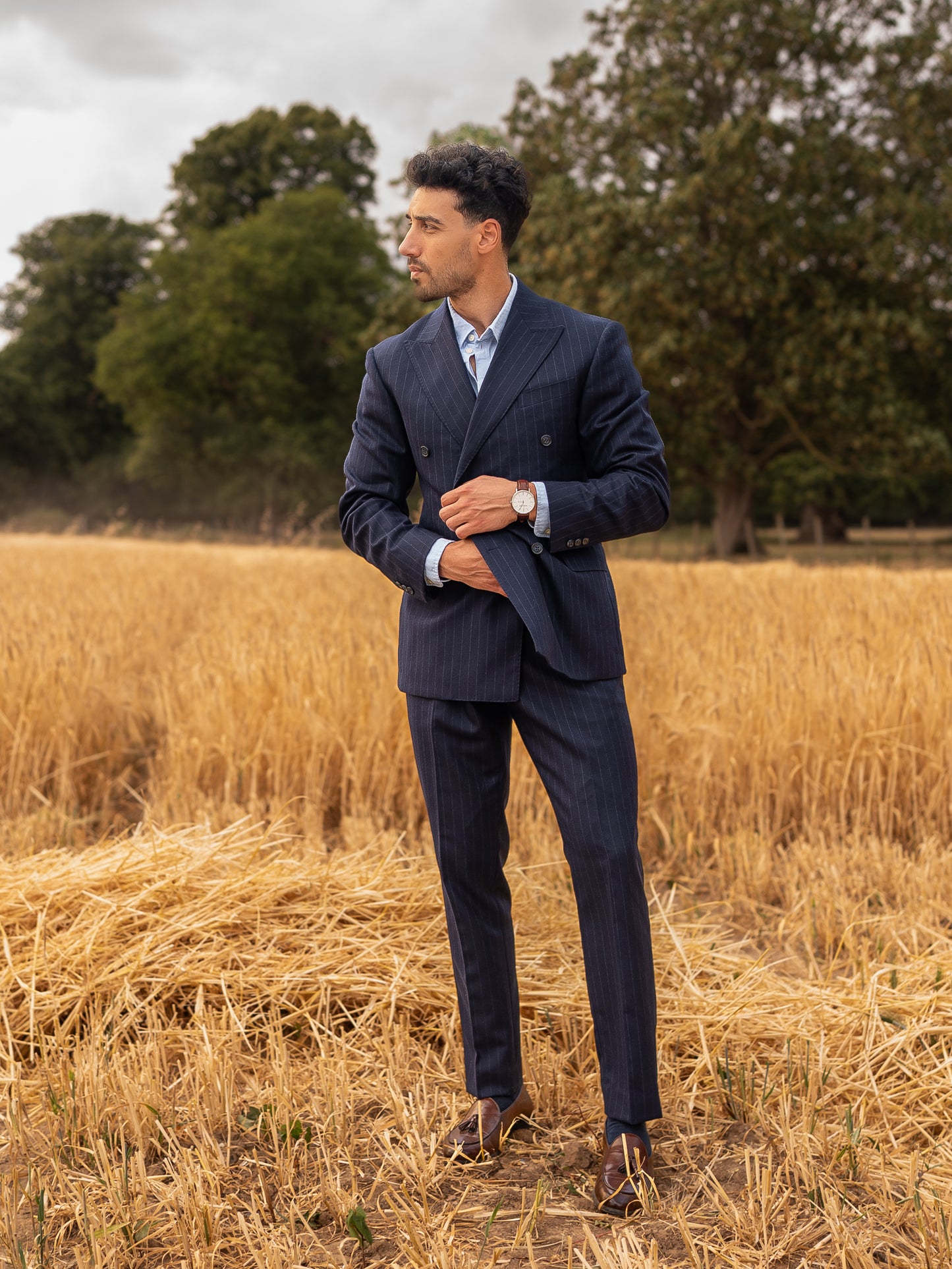 Chalk Stripe Double-Breasted Suit